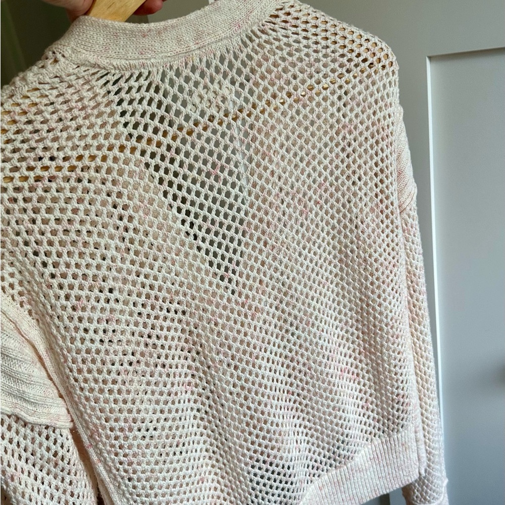 Pilcro open weave beach cardigan. Button front. Sz xs - Picture 5 of 6